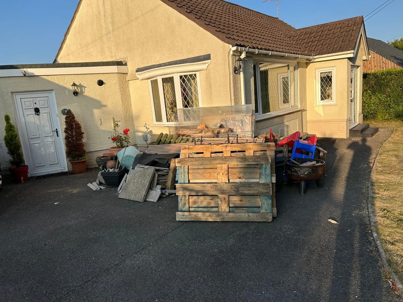 A house clearance in progress in Neath