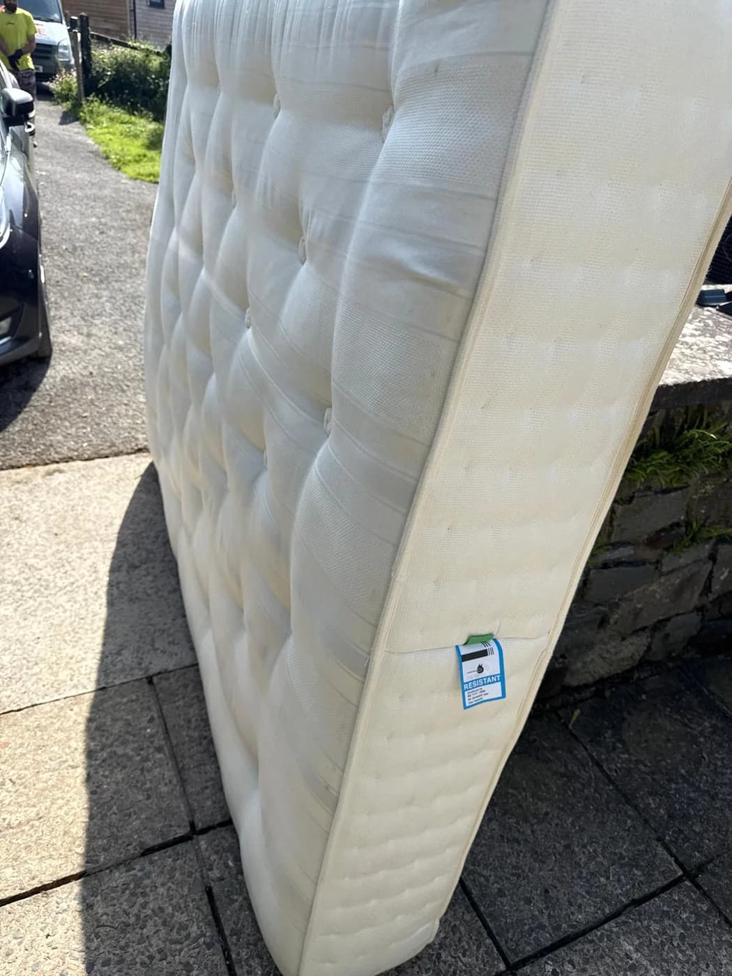 A mattress collected for compliant disposal in Neath Port Talbot